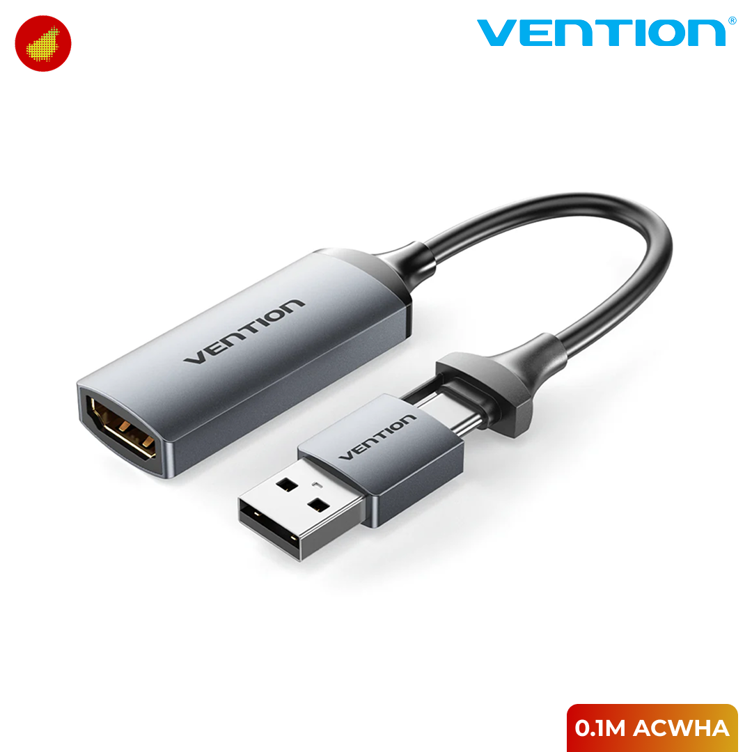 Vention HDMI-A to USB-C/USB-A Video Capture Card - 0.1 Meter ACWHA