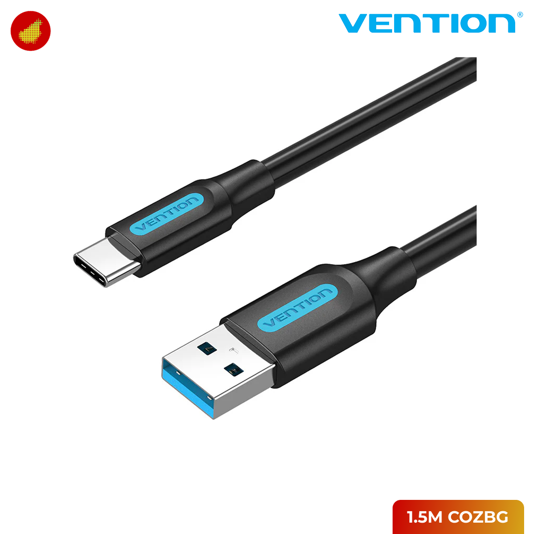 Vention USB 3.0 A Male to USB C Male Cable - 0.25 Meter COZBC | 0.5 Meter COZBD | 1 Meter COZBF | 1.5 Meter COZBG | 2 Meter COZBH