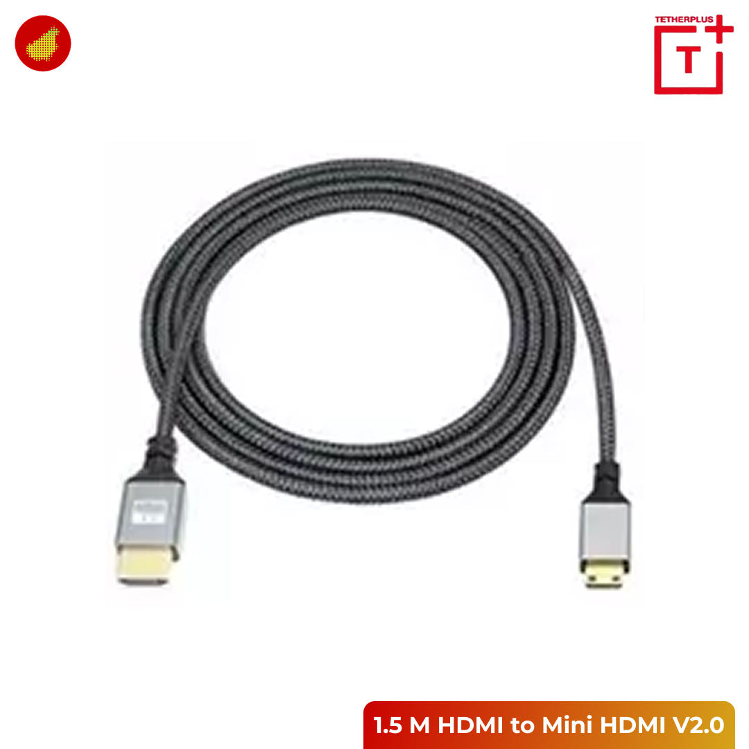 TetherPlus HDMI to Mini HDMI V2.0 Nylon Cable