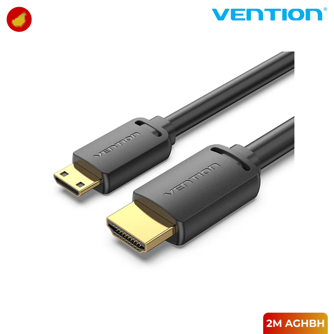 Vention Mini HDMI-C Male to HDMI-A Male 4K HD Cable - 1 Meter AGHBF | 1.5 Meter AGHBG | 2 Meter AGHBH | 3 Meter AGHBI