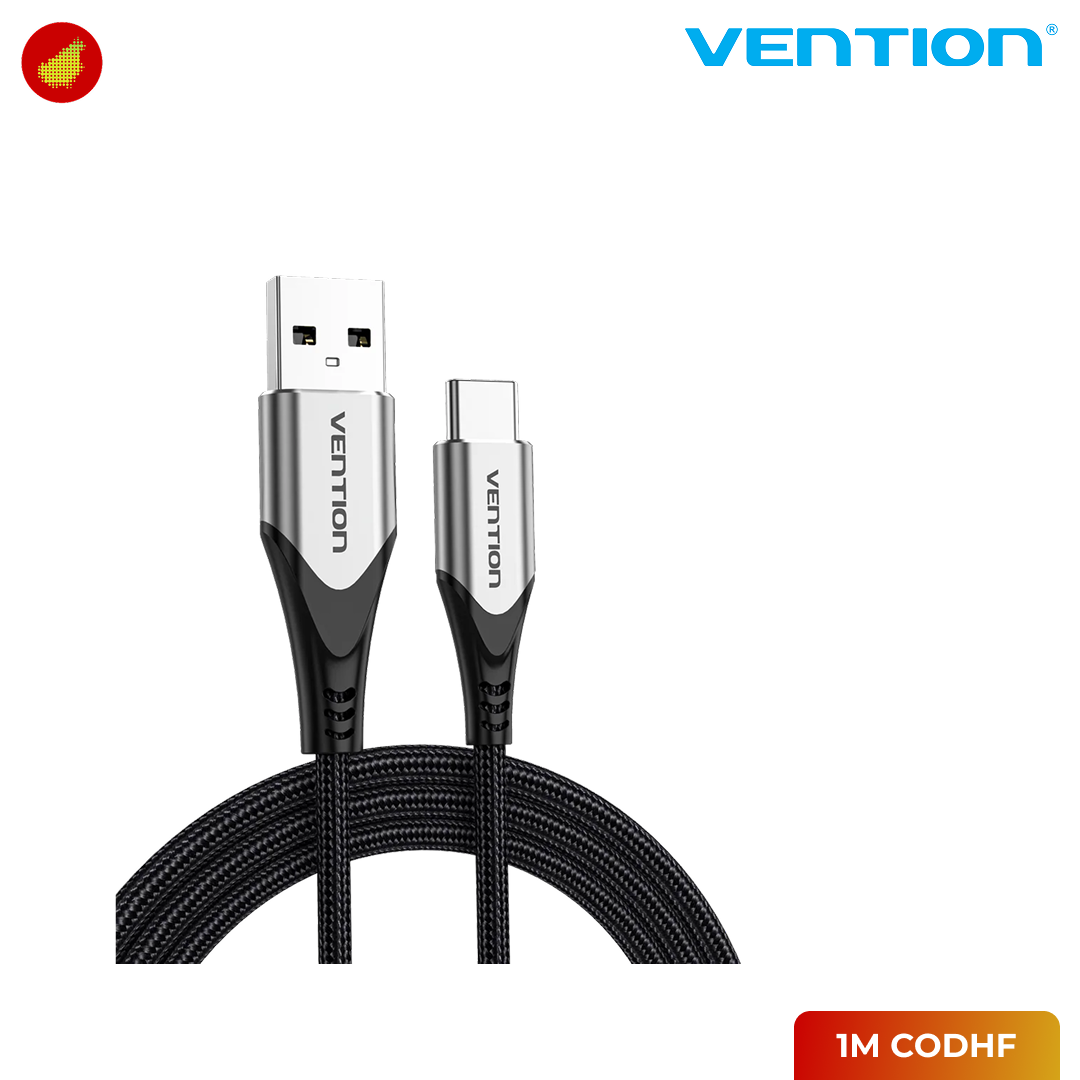Vention Cotton Braided USB 2.0 A Male to C Male 3A Cable Aluminum Alloy Type