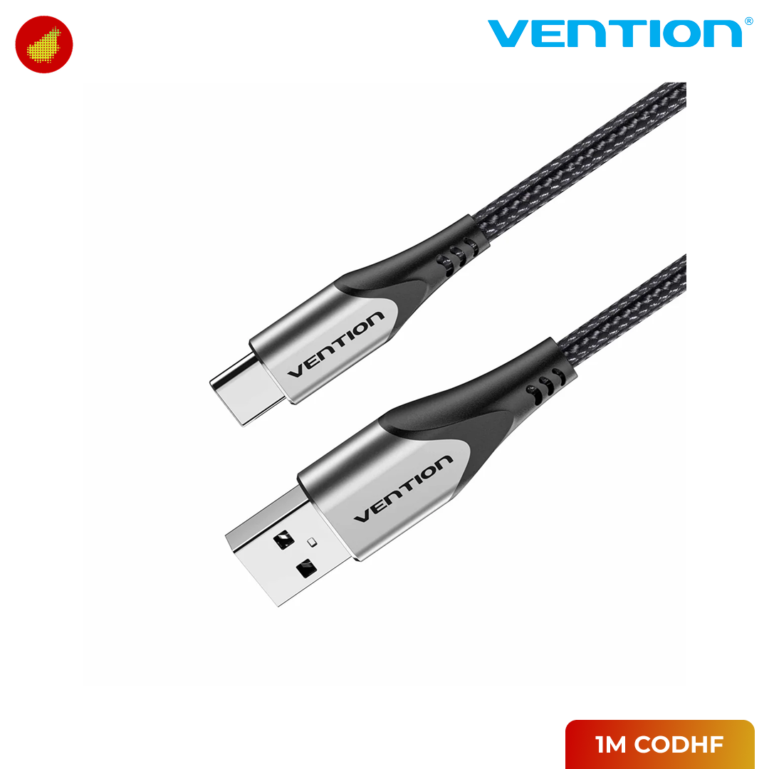 Vention Cotton Braided USB 2.0 A Male to C Male 3A Cable Aluminum Alloy Type