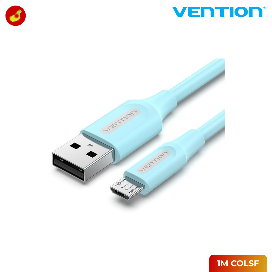Vention USB 2.0 A Male to Micro-B Male 3A Cable - 0.25 Meter COLBC | 0.5 Meter COLBD | 1 Meter COLBF COLSF COLLF | 1.5 Meter COLBG | 2 Meter COLBH | 3 Meter COLBI