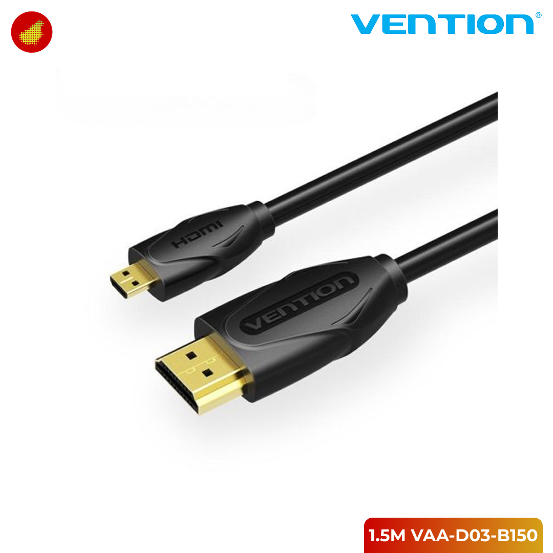 Vention Micro HDMI to HDMI Cable PVC Type - 1 Meter VAA-D03-B100