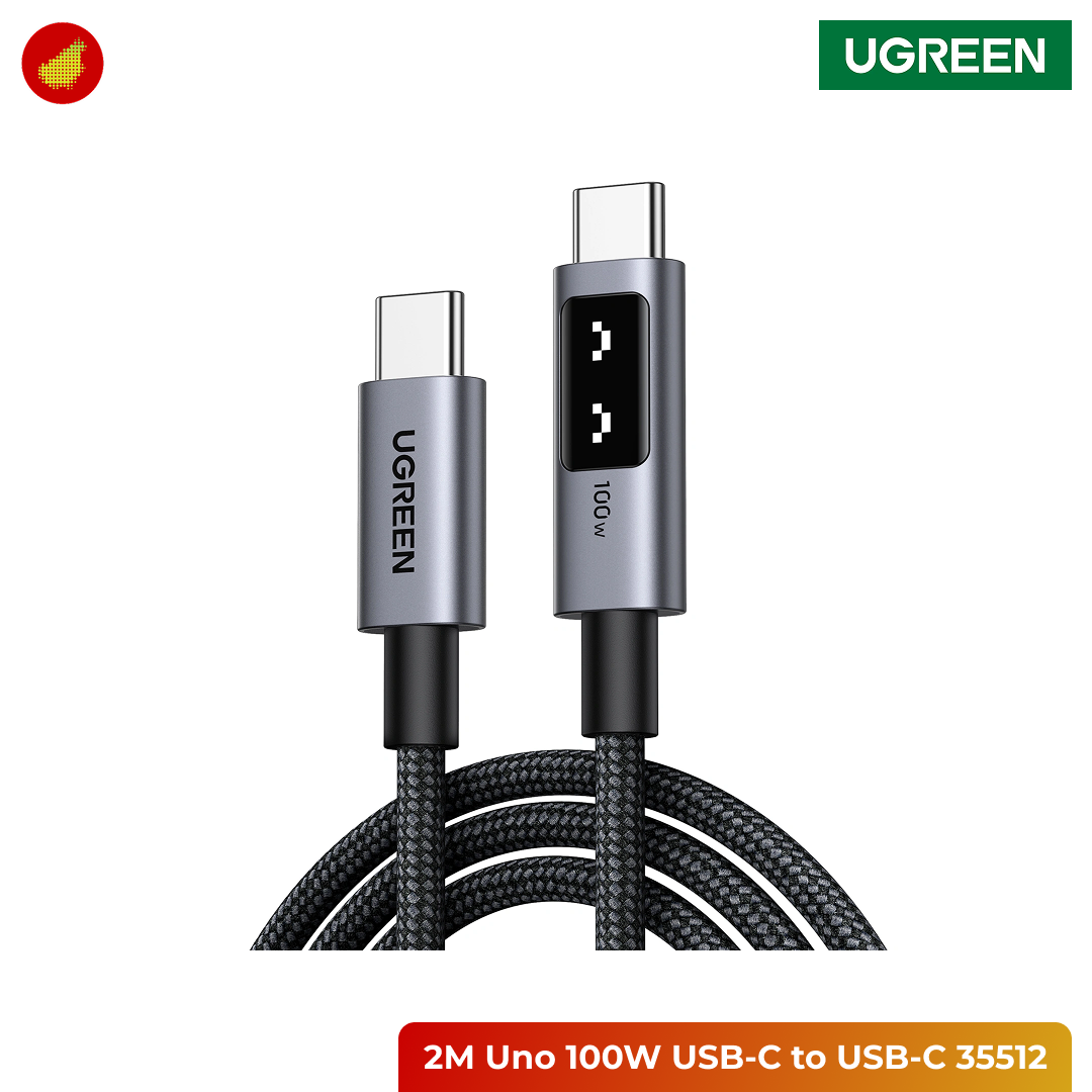 UGREEN Uno 100W USB-C Male to USB-C Male - 1 Meter 35501 | 2 Meter 35512