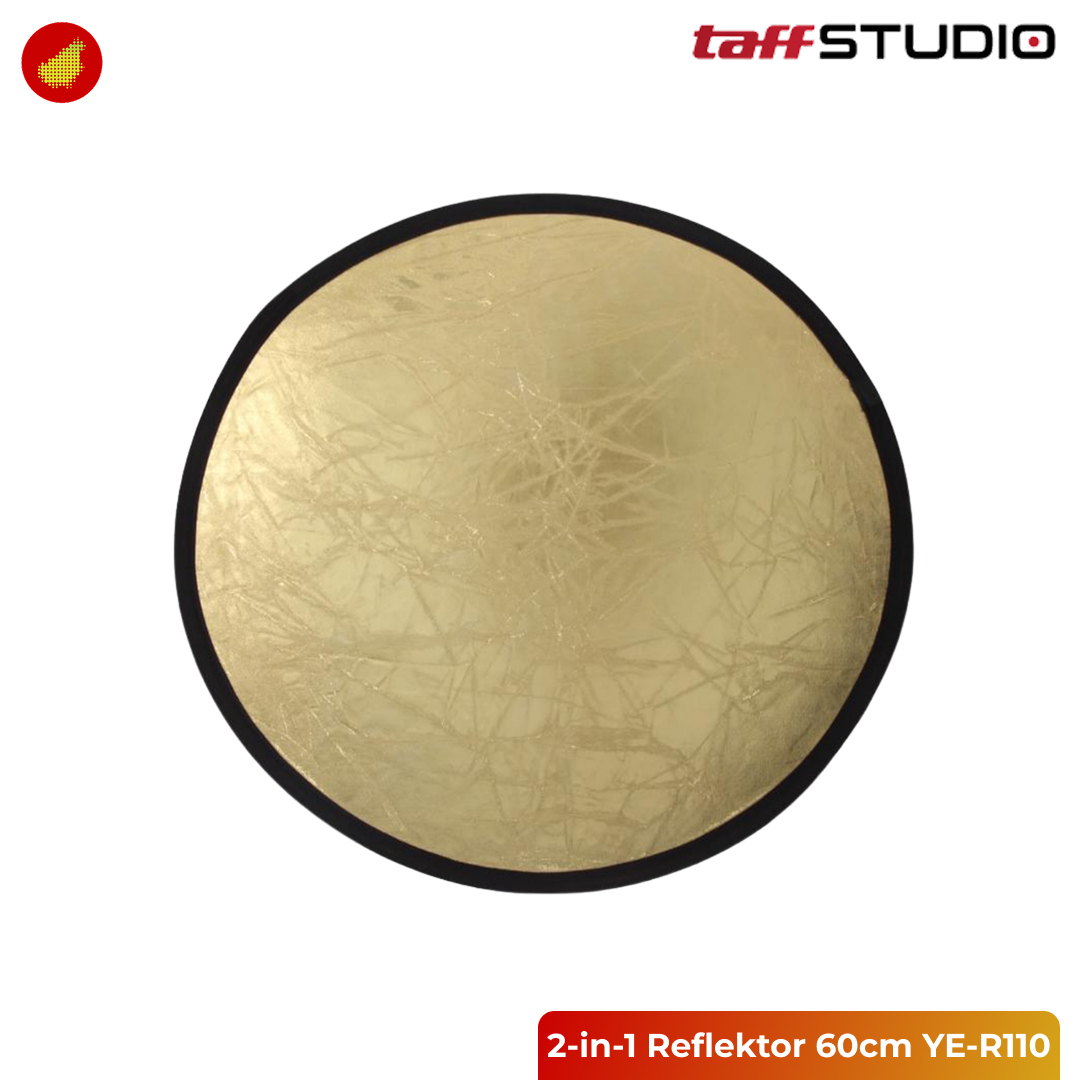TaffSTUDIO 2-in-1 Reflektor Foldable 60cm Silver-Gold - YE-R110