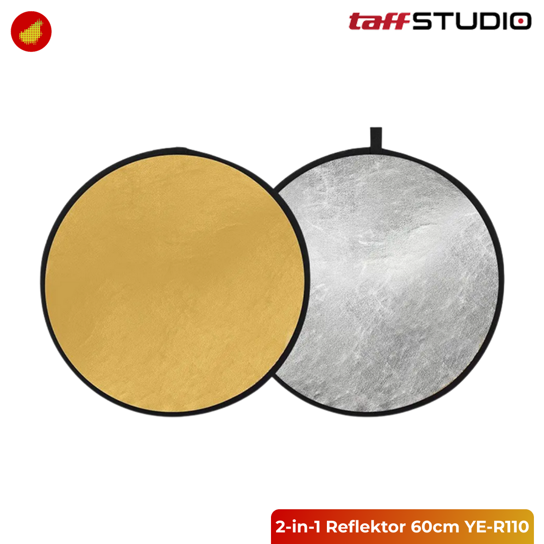 TaffSTUDIO 2-in-1 Reflektor Foldable 60cm Silver-Gold - YE-R110