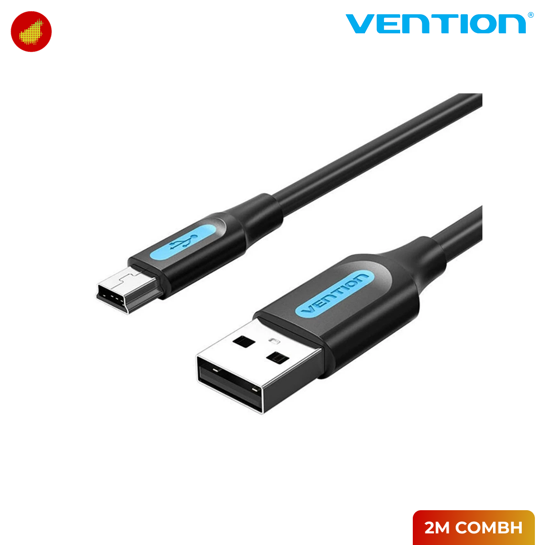 Vention USB 2.0 A Male to Mini-B Male Cable PVC Type - 0.5 Meter COMBD | 1.5 Meter COMBG | 2 Meter COMBH | 3 Meter COMBI