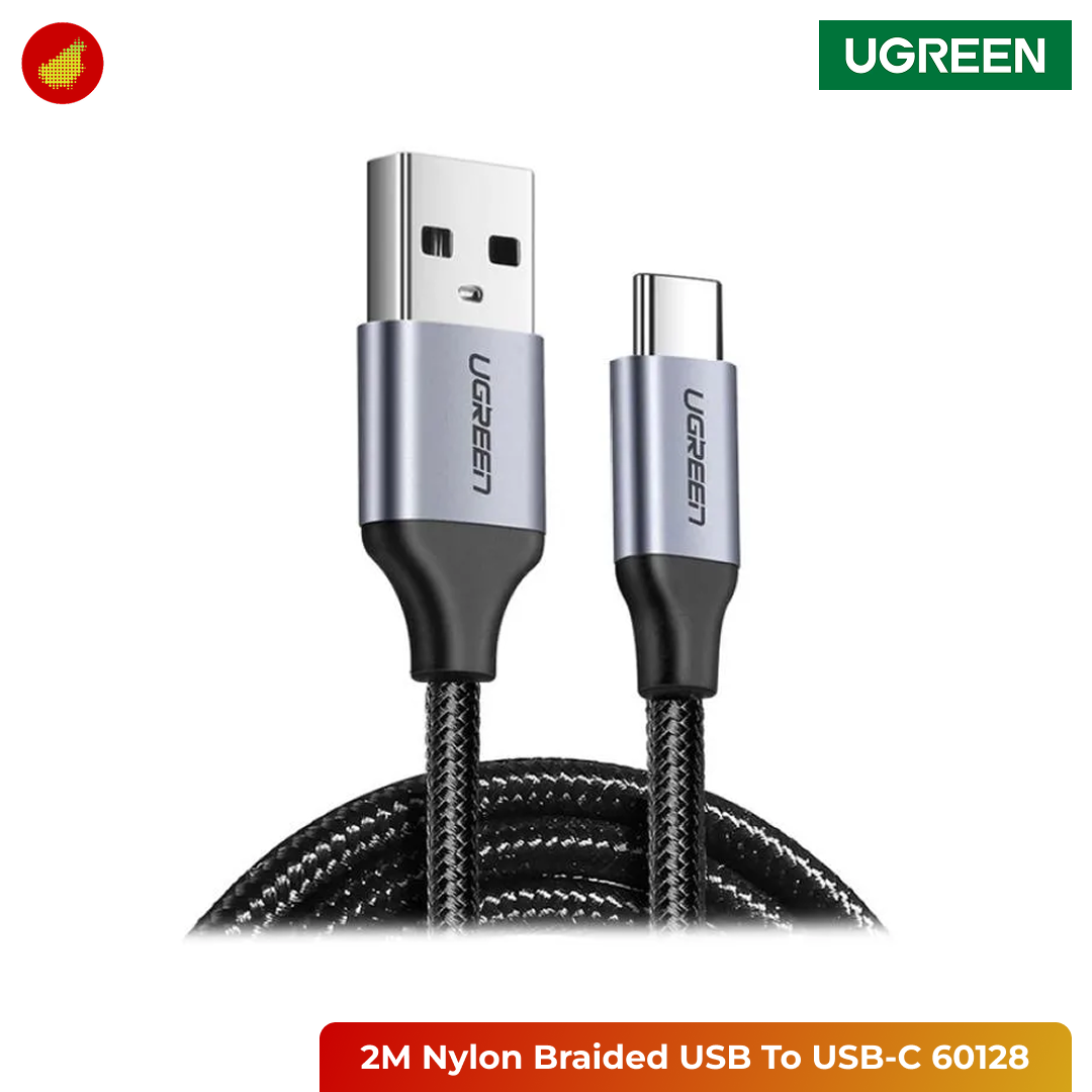 UGREEN Nylon Braided USB A Male To USB-C Male - 50cm | 2 Meter