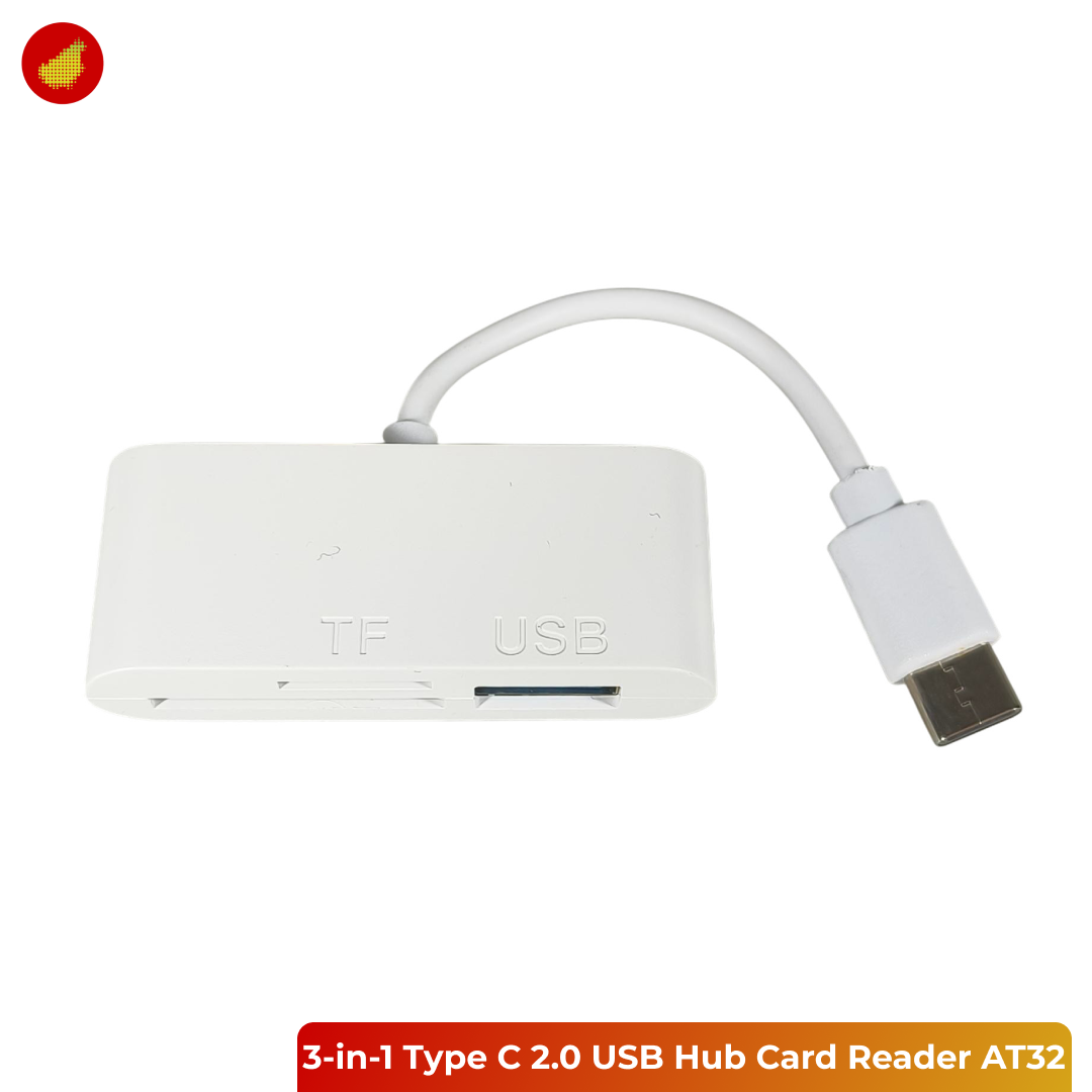 ATUX 3-in-1 Type C 2.0 USB Hub Micro SD Card Reader - AT32