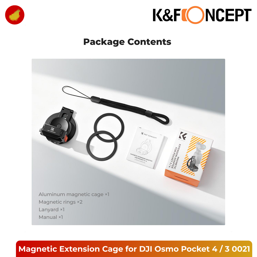 K&F Concept Magnetic Extension Cage Adapter for DJI Osmo Pocket 4 / 3 - KF20.0021
