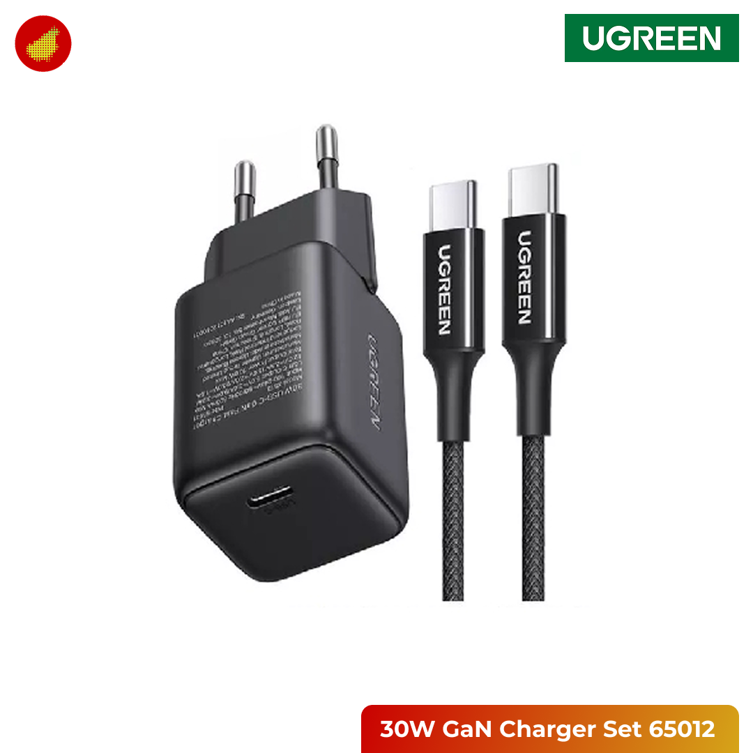 UGREEN 30W GaN Charger Set With Type C Male To Type C Male Cable