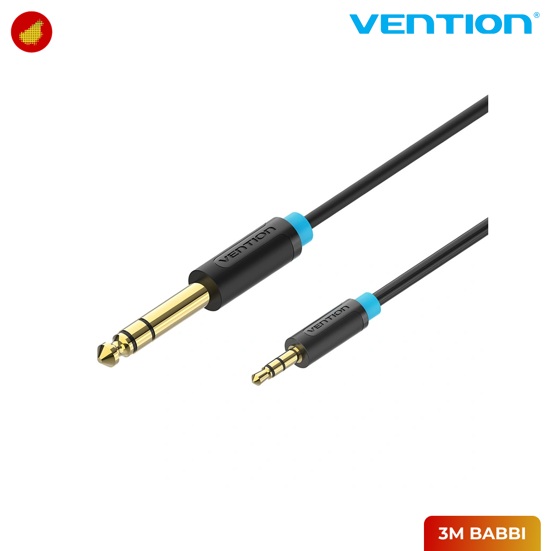 Vention 3.5mm TRS Male to 6.35mm Male Audio Cable - 2 Meter BABBH | 3 Meter BABBI