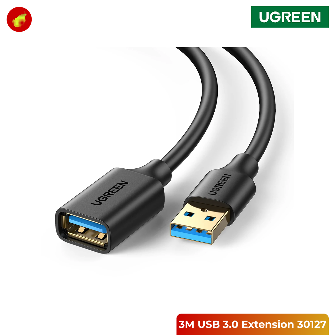 UGREEN USB 3.0 Extension Male to Female Cable - 3 Meter 30127