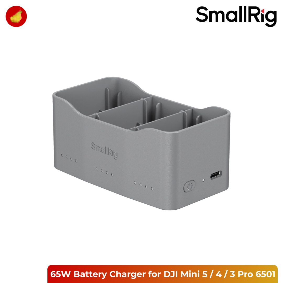 SmallRig 65W Battery Charger for DJI Mini 5 / 4 / 3 Pro - 6501