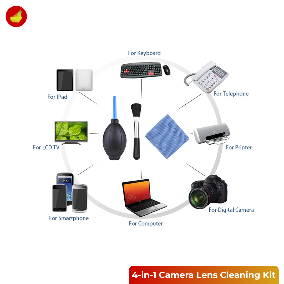 Rowa 4-in-1 DSLR Camera Lens Cleaning Kit