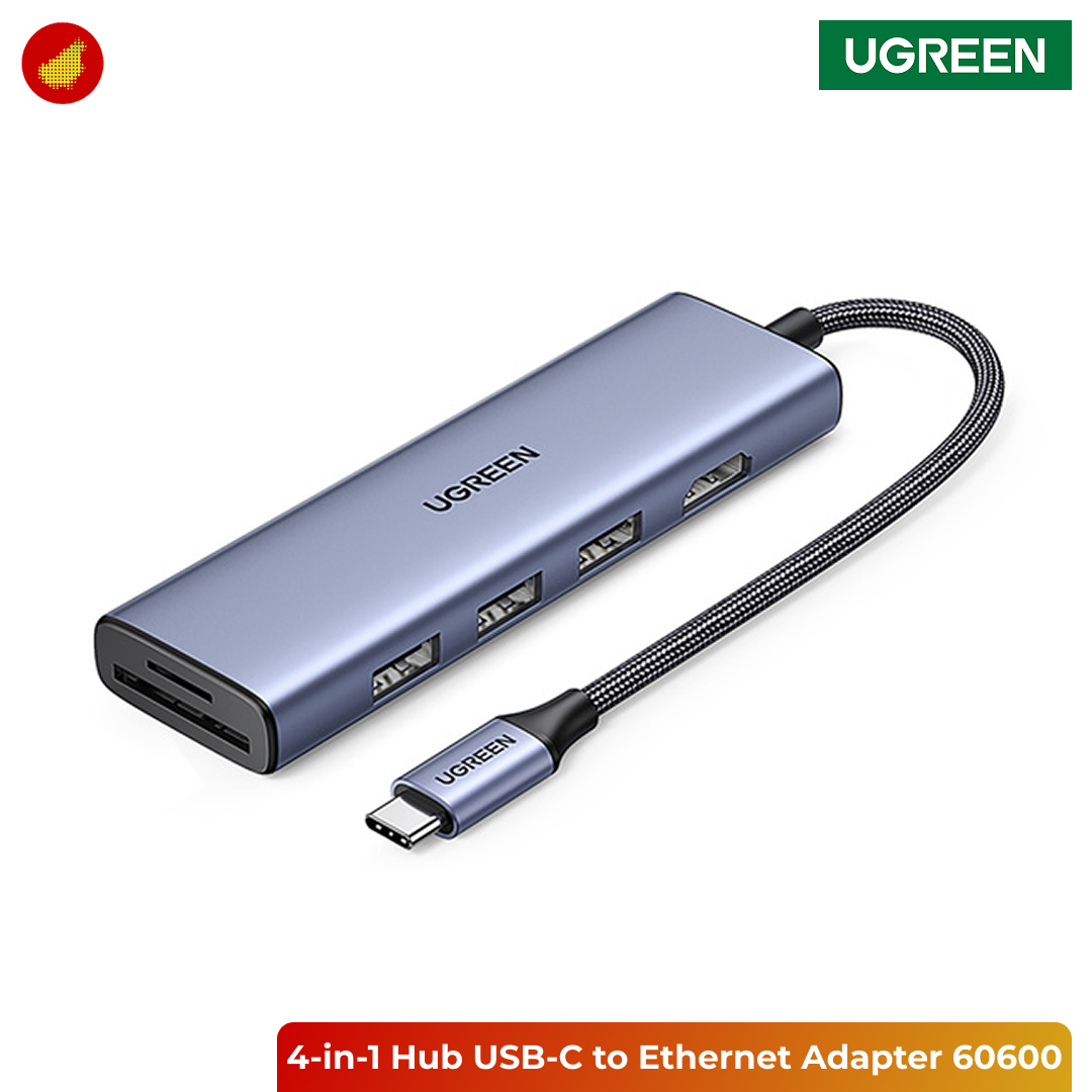 UGREEN 4-in-1 Hub USB-C to Ethernet Adapter