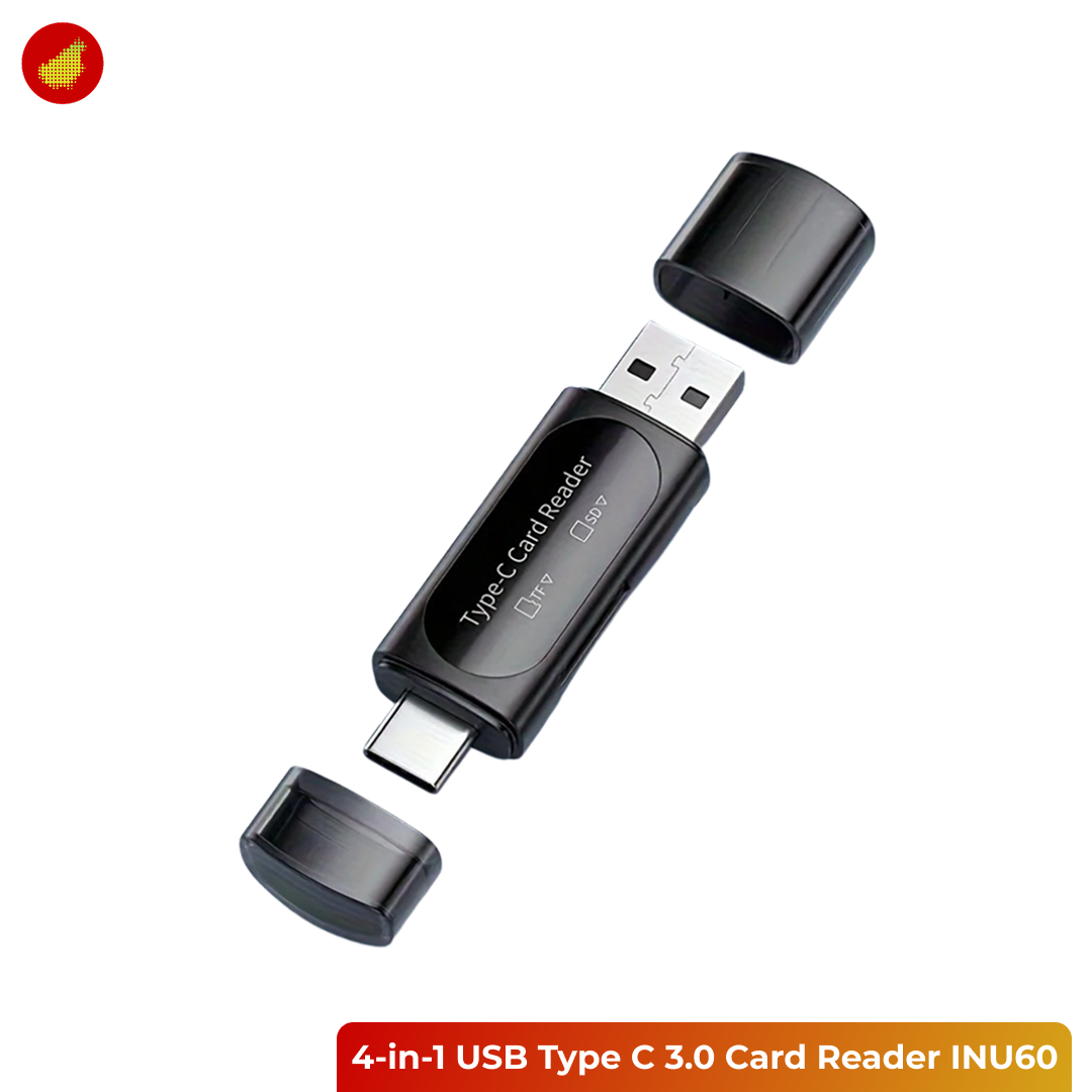 TCR 4-in-1 USB Type C 3.0 OTG Card Reader