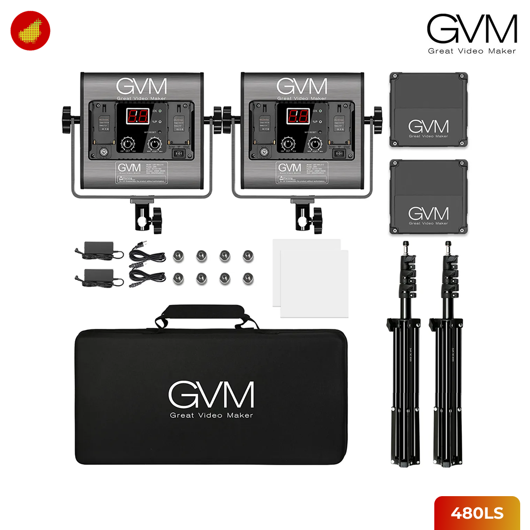 GVM 480LS Bi-Color Soft LED Panel 2-Light Kit