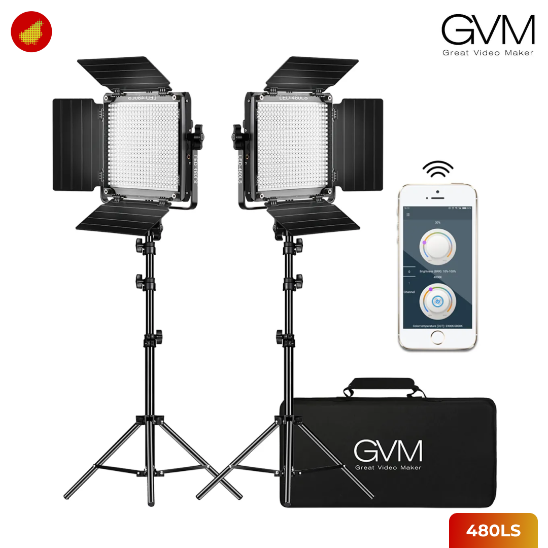 GVM 480LS Bi-Color Soft LED Panel 2-Light Kit