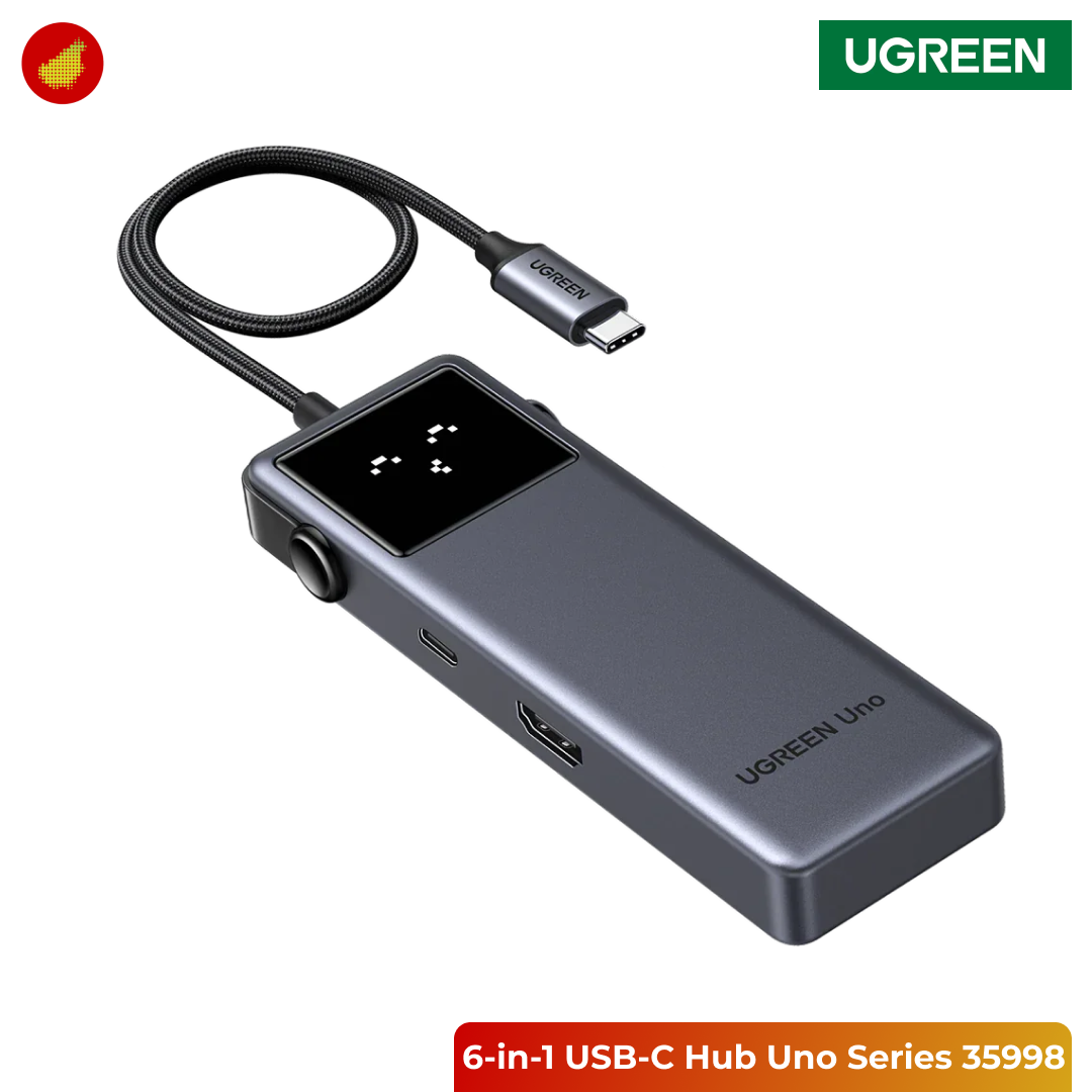 UGREEN 6-in-1 USB-C Hub Uno Series - 35998