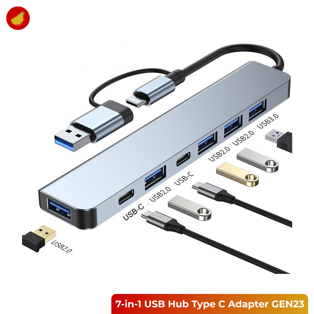 GENERIS 7-in-1 USB Hub Type C Adapter