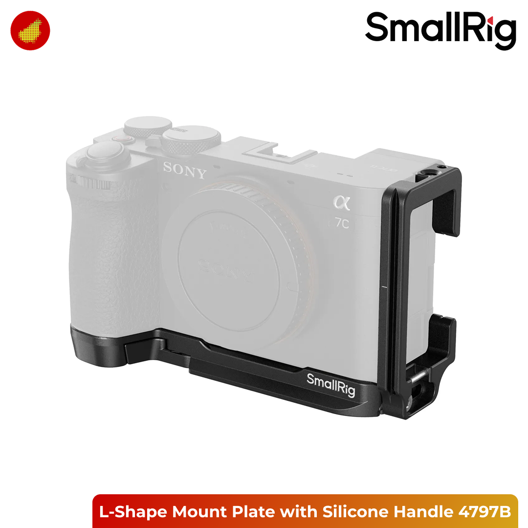SmallRig L-Shape Mount Plate with Silicone Handle for Sony Alpha 7C II/Alpha 7CR