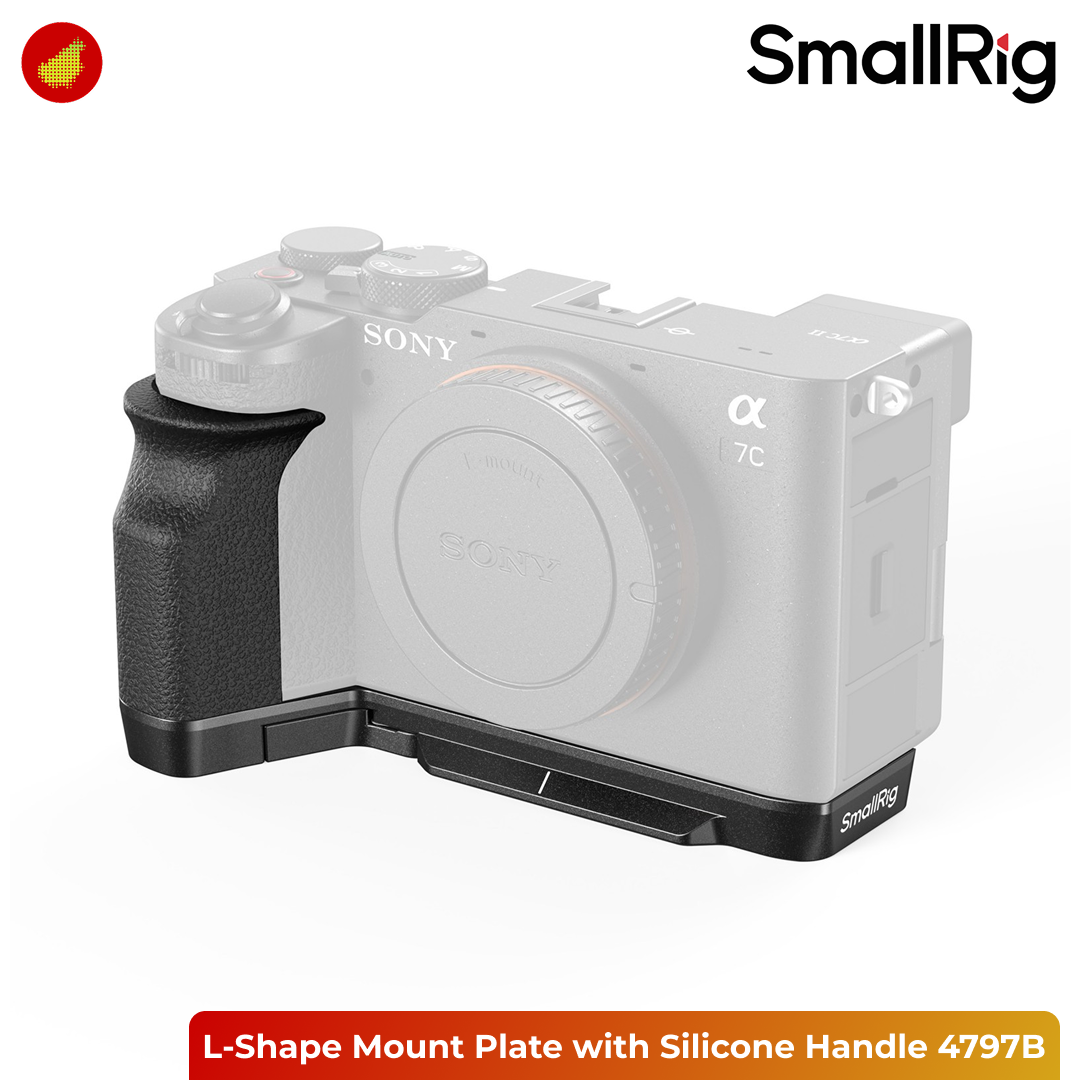 SmallRig L-Shape Mount Plate with Silicone Handle for Sony Alpha 7C II / Alpha 7CR - 4797B