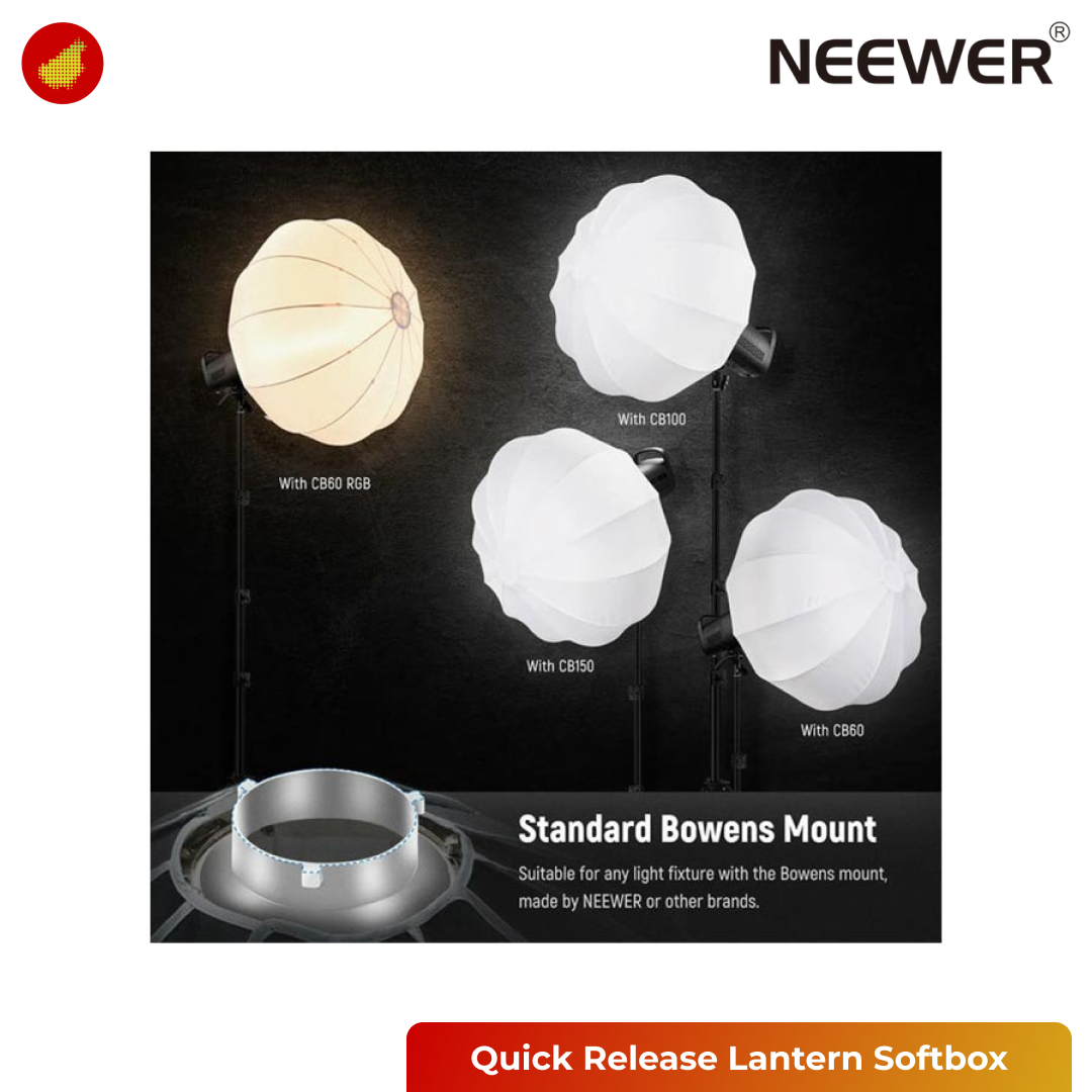 Neewer Quick Release Lantern Softbox With Fabric Barn Doors