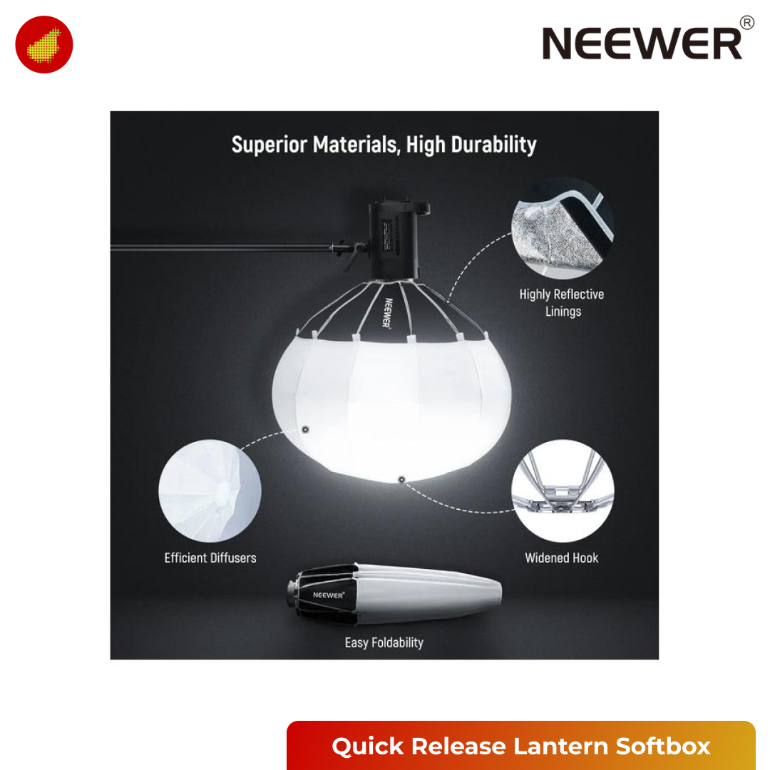 Neewer Quick Release Lantern Softbox With Fabric Barn Doors