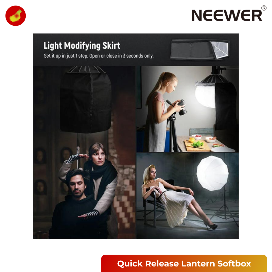 Neewer Quick Release Lantern Softbox With Fabric Barn Doors