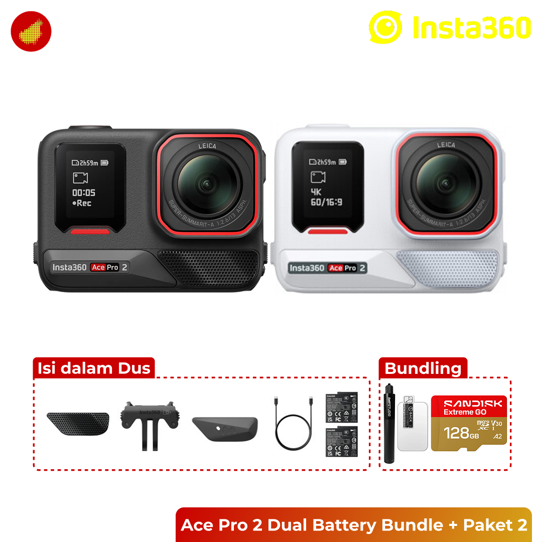 Insta360 Ace Pro 2 - Standard Bundle | Dual Battery Bundle
