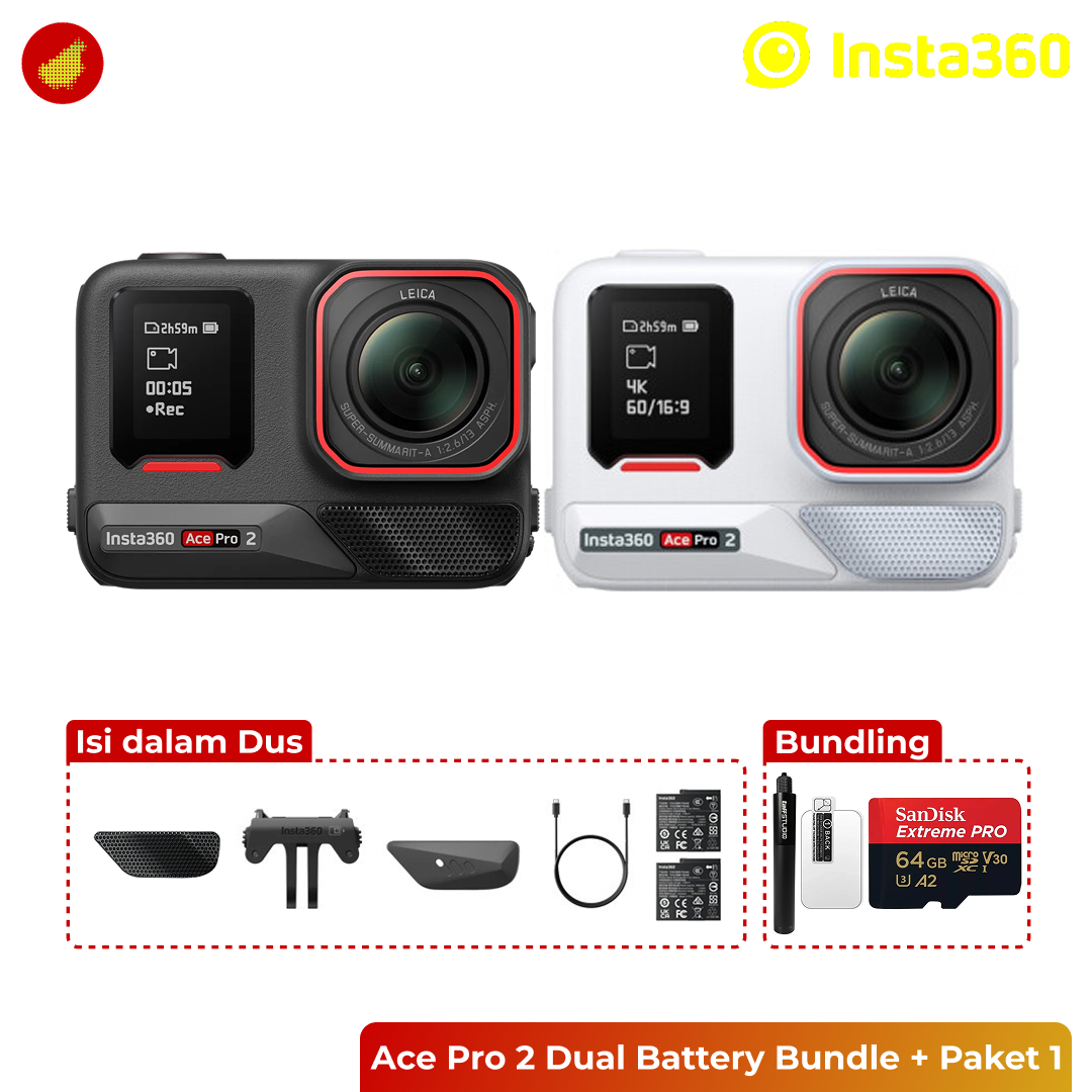 Insta360 Ace Pro 2 - Standard Bundle | Dual Battery Bundle