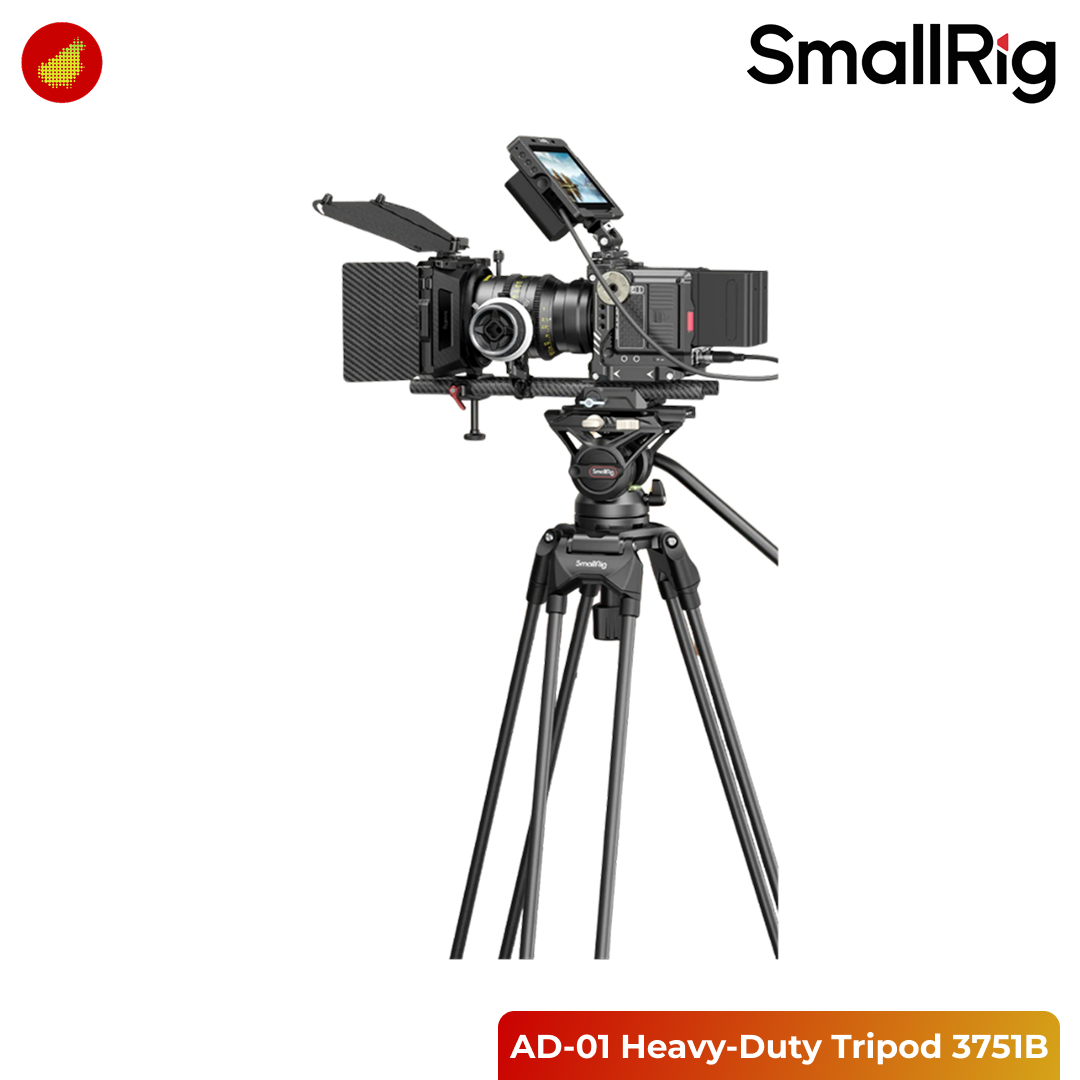 SmallRig AD-01 Heavy-Duty Tripod with Fluid Head for Video - 3751B