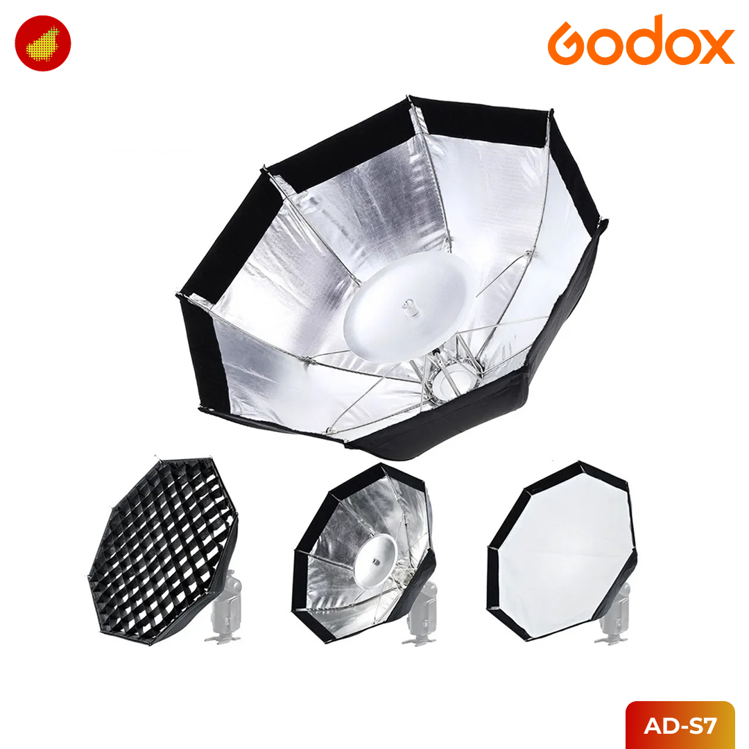 Godox AD-S7 Softbox with Grid and Dish for AD200