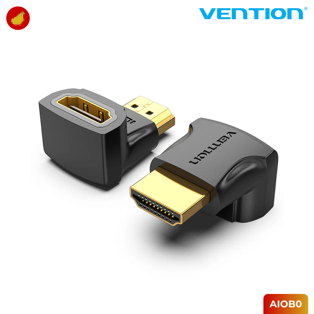 Vention HDMI 90 Degree Male to Female Adapter - AIOB0