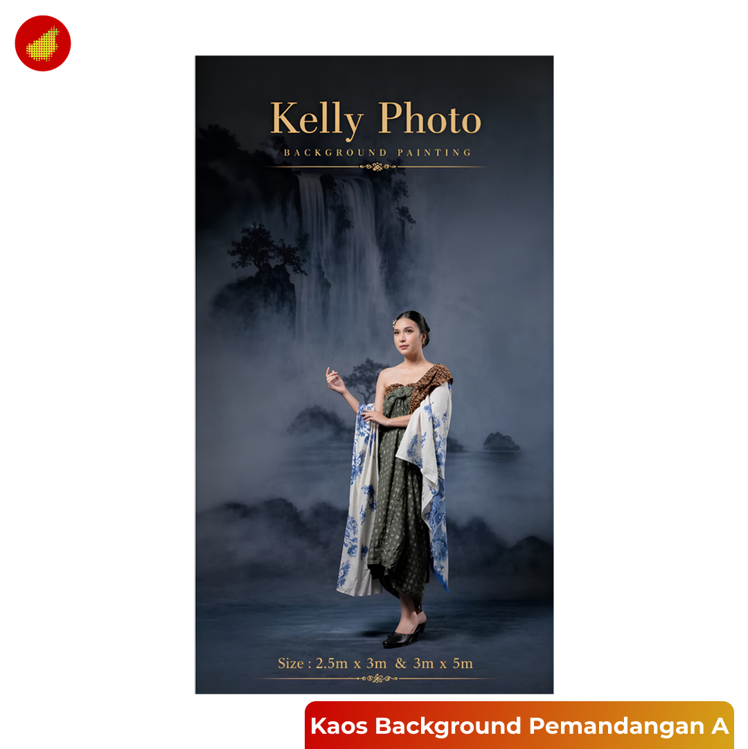 Kaos Background Studio Foto Pemandangan for Indoor Photo Studio