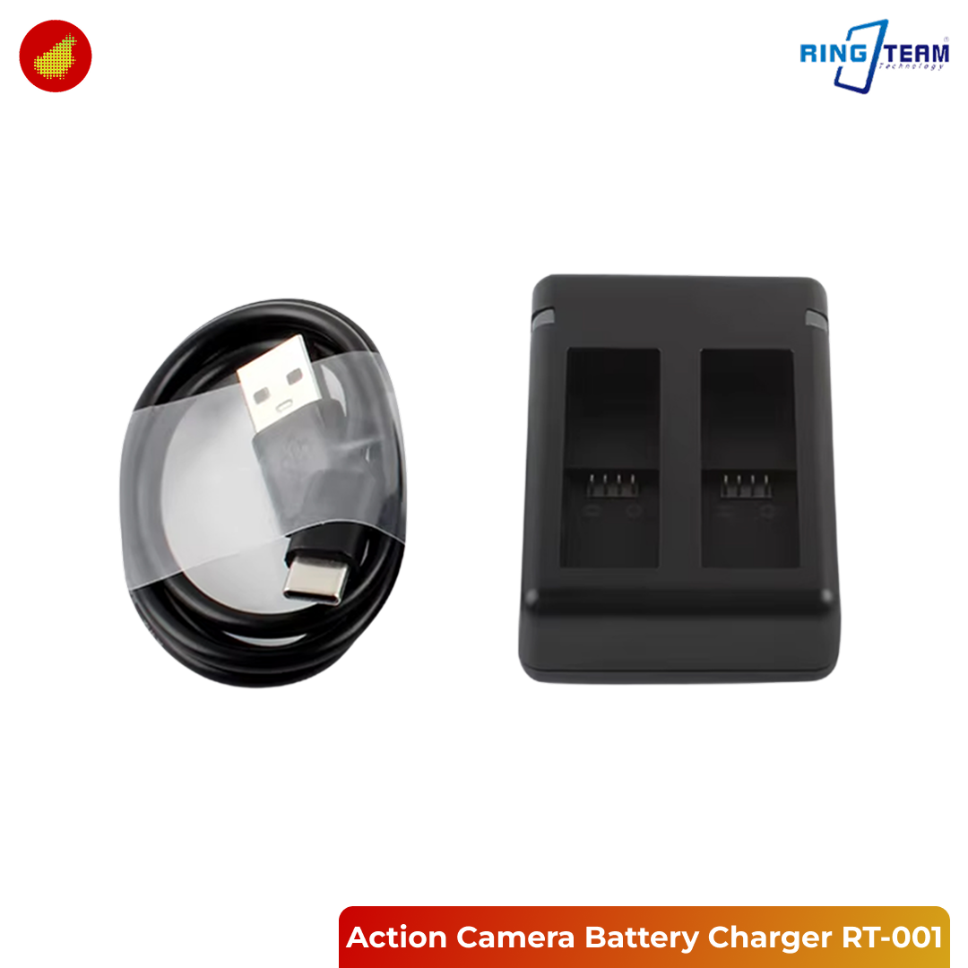 RingTeam Action Camera Battery Charger LED 2 Slot for Insta360 Ace Pro