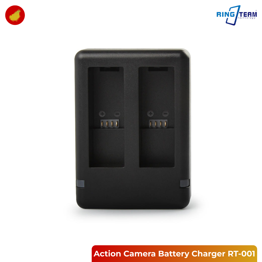 RingTeam Action Camera Battery Charger LED 2 Slot for Insta360 Ace Pro