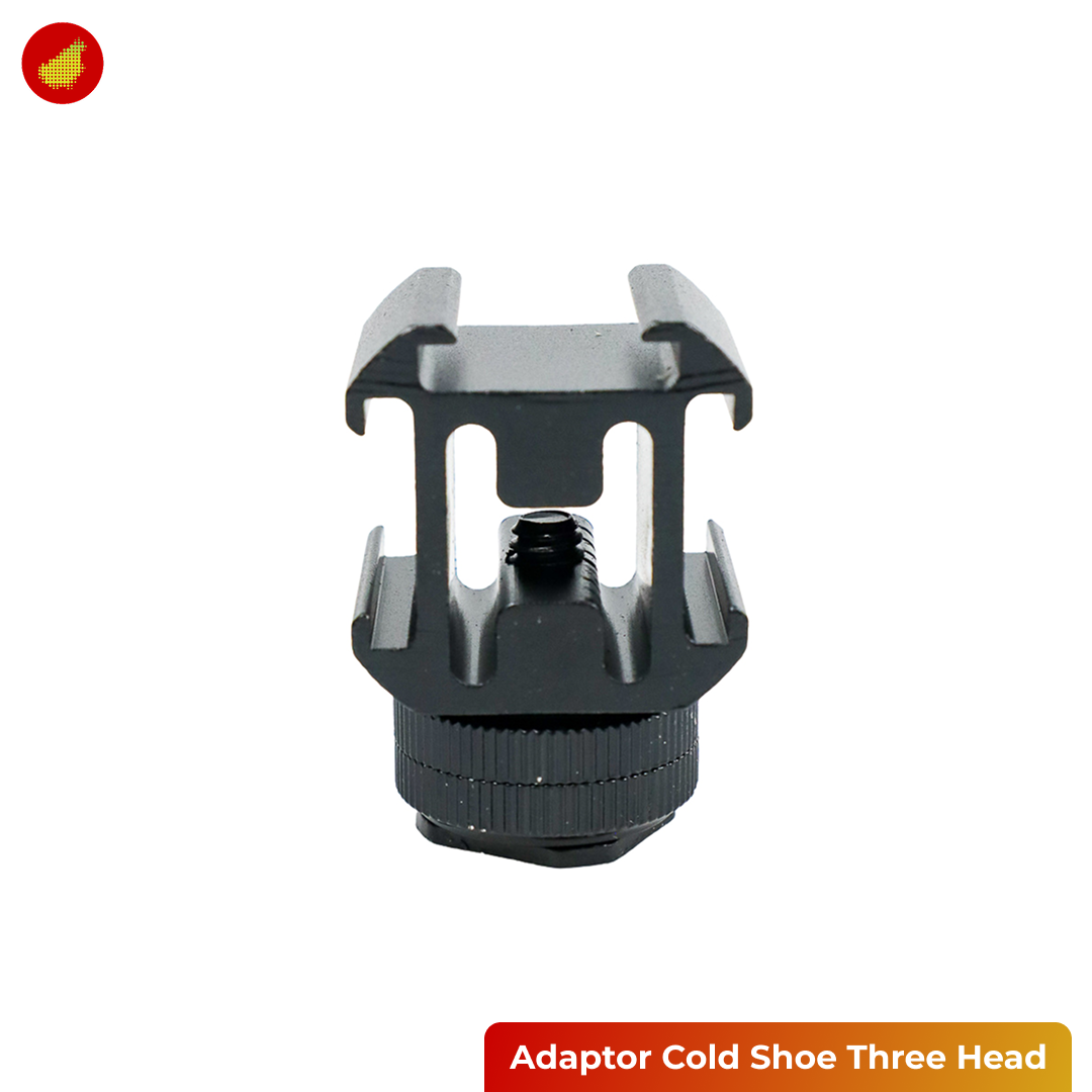 Adaptor Cold Shoe Three Head for camera Hot shoe