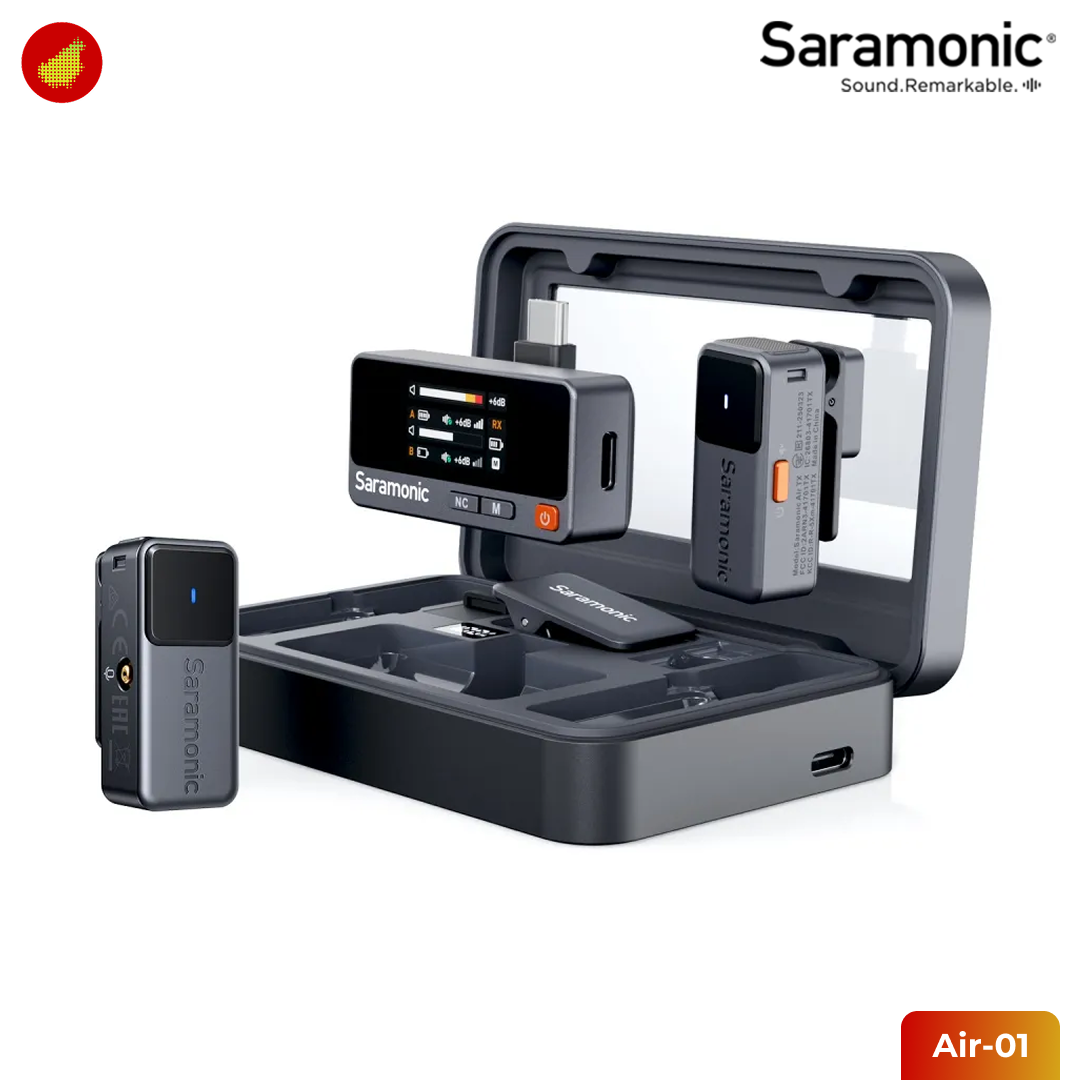 Saramonic Air-01 (2 TX + USB-C & 3.5mm TRS RX + Charging case)