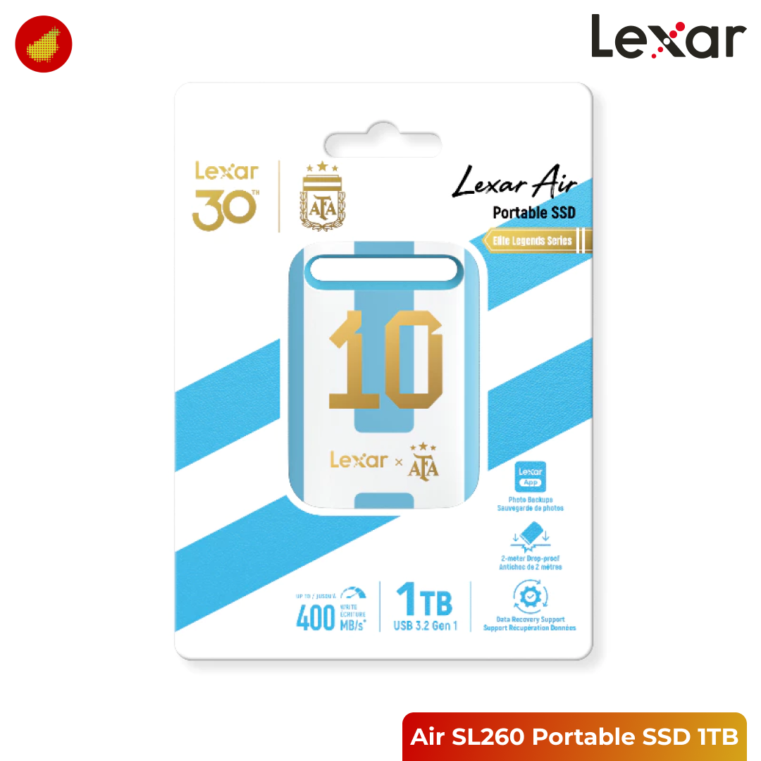 Lexar Air SL260 Portable SSD Elite Legends Series AFA Edition World Cup 390MB/s - 512 GB | 1 TB