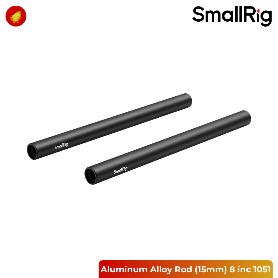 SmallRig Aluminum Alloy Rod (15mm) - 8 inc 1051