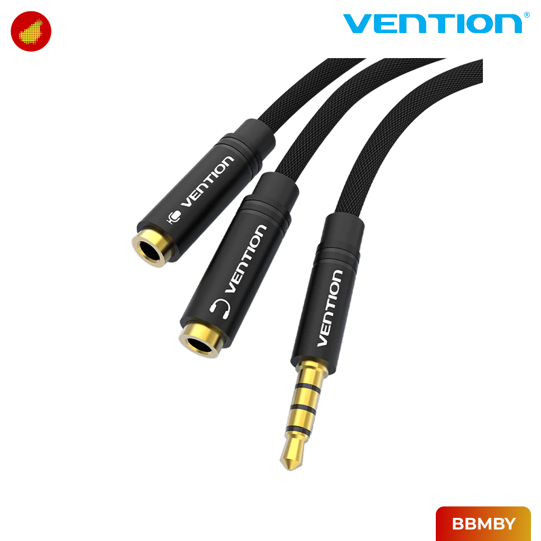 Vention 4 Pole 3.5mm Audio Splitter Cable - BBMBY