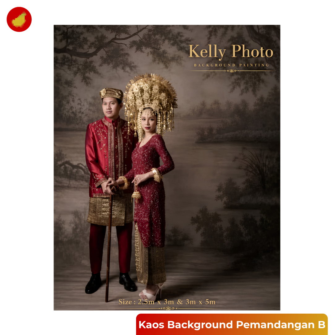 Kaos Background Studio Foto Pemandangan for Indoor Photo Studio