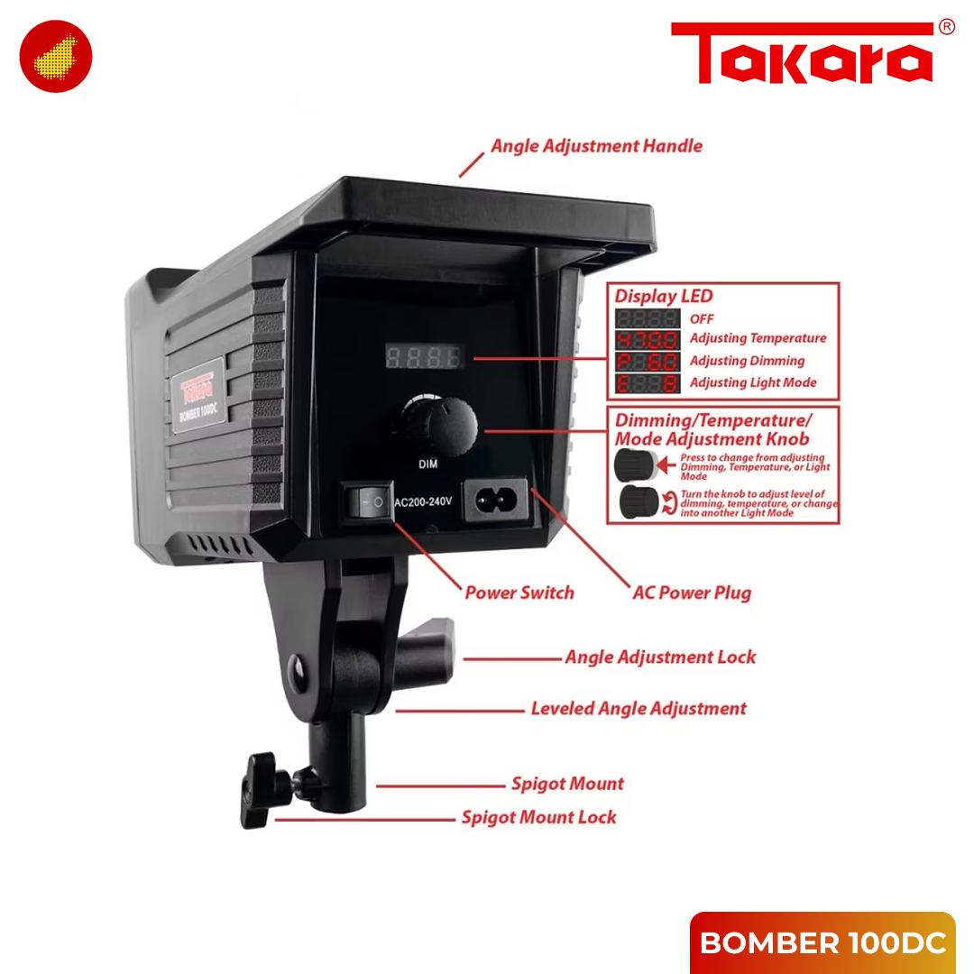 Takara BOMBER 100DC Bi-Color LED Video Light