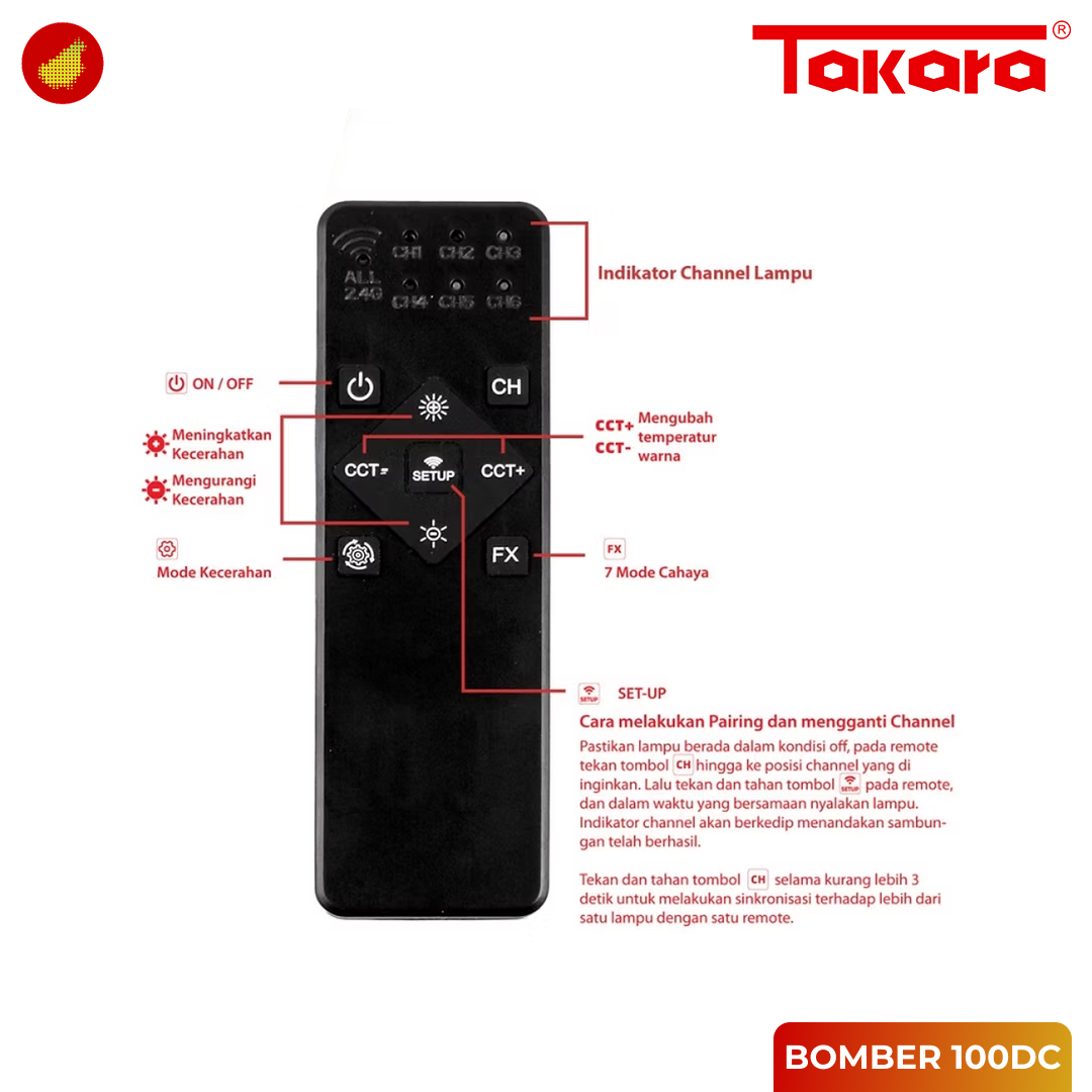 Takara BOMBER 100DC Bi-Color LED Video Light