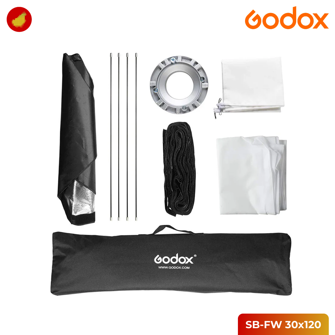 Godox Softbox SB-FW 30x120cm / 35x160cm / 80x120cm with Grid Mount Bowen