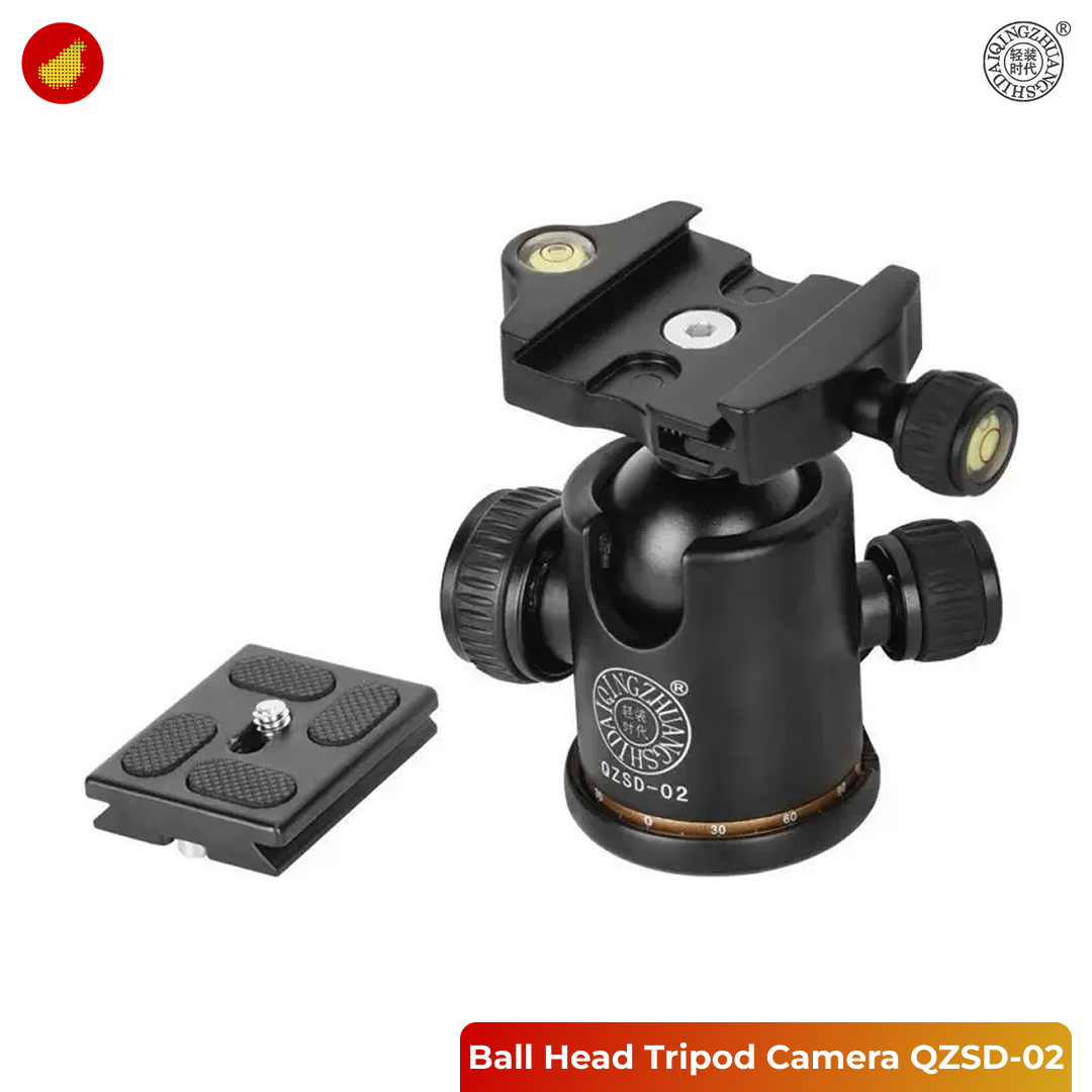 QZSD Ball Head Tripod Kamera DSLR Spherical 360 Swivel 1/4 Inch - QZSD-02