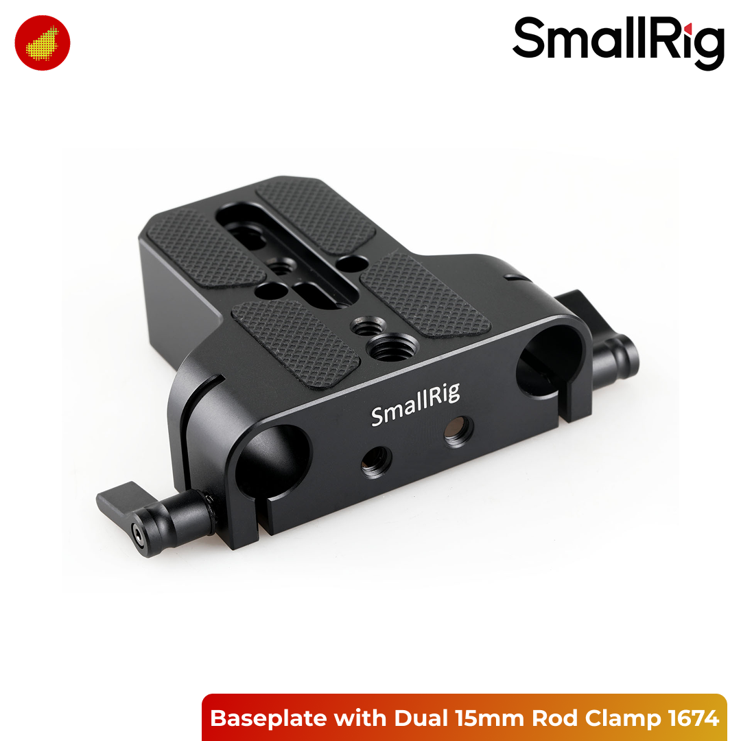 SmallRig Baseplate with Dual 15mm Rod Clamp